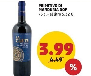 PENNY La curte primitivo di manduria dop offerta