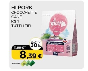 Arcaplanet Hi pork - crocchette cane kg.1 tutti i tipi offerta