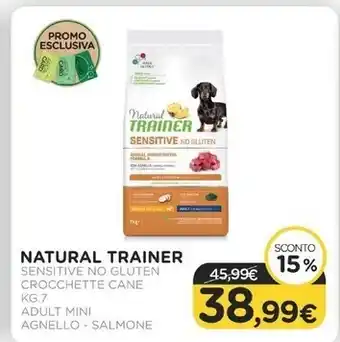 Arcaplanet Natural trainer sensitive crocchette cane kg.7 no gluten adult mini agnello - salmone offerta