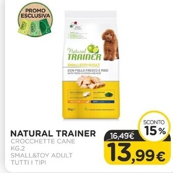Natural trainer crocchette cane kg.2 adult small&toy tutti i tipi