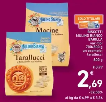 Spazio Conad BISCOTTI MULINO BIANCO BARILLA vari tipi 700/800 g offerta