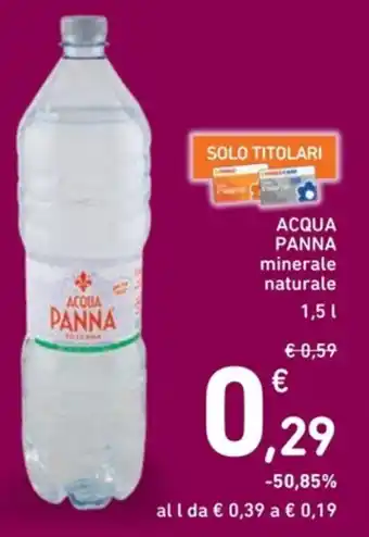 Spazio Conad ACQUA PANNA minerale naturale 1,5 l offerta