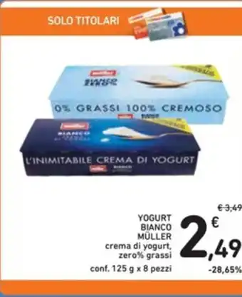 Spazio Conad YOGURT BIANCO MÜLLER conf. 125 g x 8 pezzi offerta