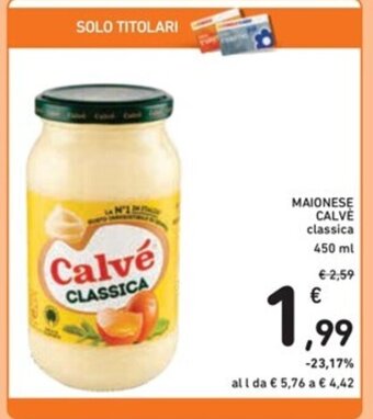 Spazio Conad MAIONESE CALVE classica 450 ml offerta