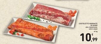 Spazio Conad COSTOLETTE MARINATE DI SUINO alla messicana, sale e pepe offerta