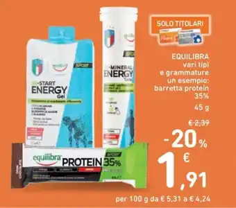 Spazio Conad EQUILIBRA vari tipi 45 g offerta