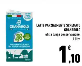Conad LATTE PARZIALMENTE SCREMATO GRANAROLO uht a lunga conservazione, 1 litro offerta