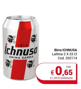 Centro Cash Birra ICHNUSA Lattina 2 X 33 CI offerta