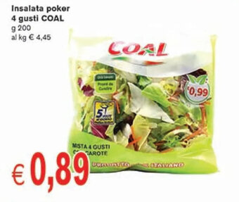 Coal Insalata poker 4 gusti COAL g 200 offerta