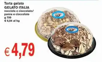 Coal Torta gelato GELATO ITALIA nocciola e cioccolato/ panna e cioccolato g 700 offerta