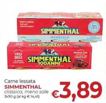 Supermercati Nonna Isa Carne lessata SIMMENTHAL classica, meno sale 3x90 g offerta
