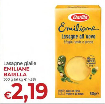 Supermercati Nonna Isa Lasagne gialle EMILIANE BARILLA 500 g offerta