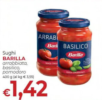 Supermercati Nonna Isa Sughi BARILLA arrabbiata, basilico, pomodoro 400 g offerta