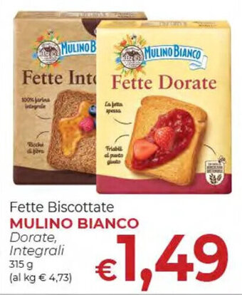 Supermercati Nonna Isa Fette Biscottate MULINO BIANCO Dorate, Integrali 315 g offerta