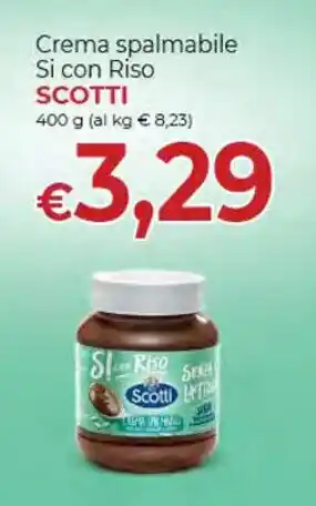 Supermercati Nonna Isa Crema spalmabile Si con Riso SCOTTI 400 g offerta