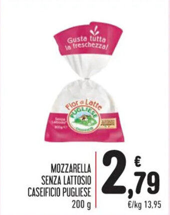 Spazio Conad MOZZARELLA SENZA LATTOSIO CASEIFICIO PUGLIESE 200 g offerta