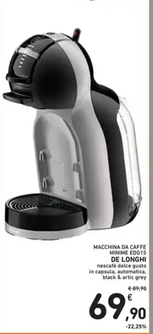 MACCHINA DA CAFFE MINIME EDG15 DE LONGHI