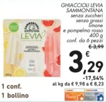 Spazio Conad GHIACCIOLI LEVIA SAMMONTANA 400 g conf. da 6 pezzi offerta