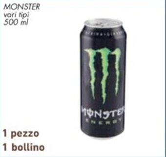 Spazio Conad MONSTER vari tipi 500 ml offerta