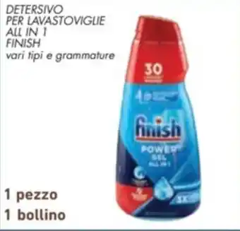 Spazio Conad DETERSIVO PER LAVASTOVIGLIE ALL IN 1 FINISH vari tipi e grammature offerta