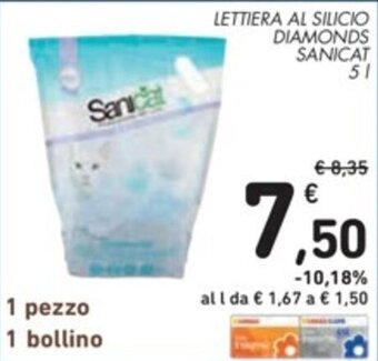Spazio Conad LETTIERA AL SILICIO DIAMONDS SANICAT 5 l offerta