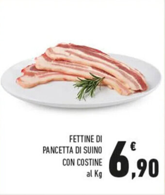 Conad FETTINE DI PANCETTA DI SUINO CON COSTINE offerta