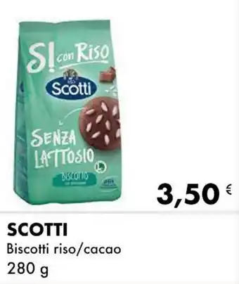 Iper Tosano SCOTTI Biscotti riso/cacao 280 g offerta
