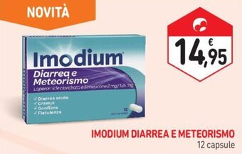 Conad IMODIUM DIARREA E METEORISMO 12 capsule offerta