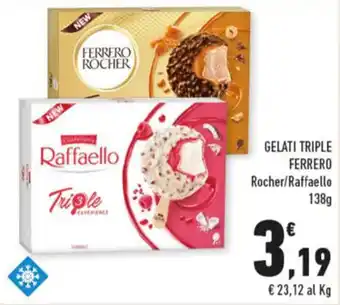 Conad GELATI TRIPLE FERRERO Rocher/Raffaello 138g offerta