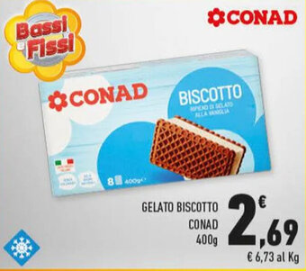 Conad GELATO BISCOTTO CONAD 400g offerta