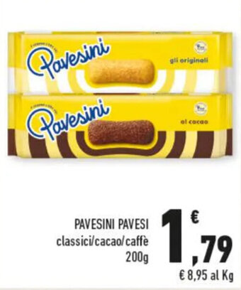 Conad PAVESINI PAVESI classici/cacao/caffè 200g offerta