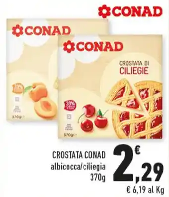 Conad CROSTATA CONAD albicocca/ciliegia 370g offerta