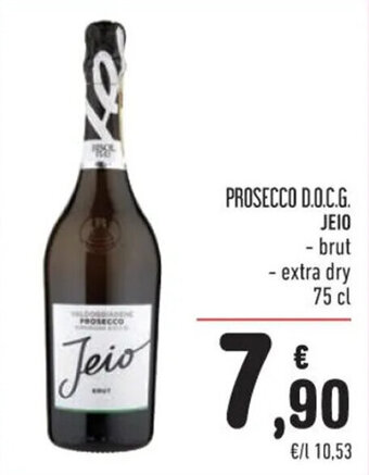 PROSECCO D.O.C.G. JEIO - brut - extra dry 75 cl