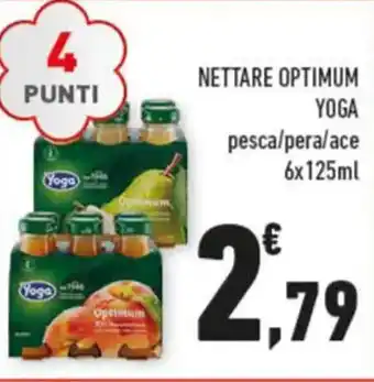 Conad NETTARE OPTIMUM YOGA pesca/pera/ace 6x125ml offerta