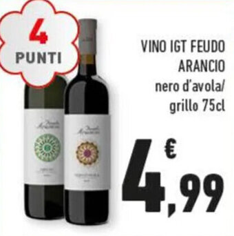 Conad VINO IGT FEUDO ARANCIO nero d'avola/ grillo 75cl offerta