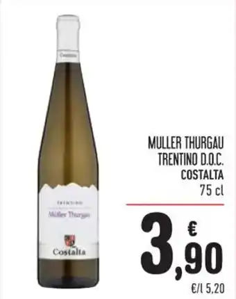 Spazio Conad MULLER THURGAU TRENTINO D.O.C. COSTALTA 75 cl offerta