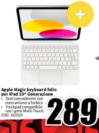 MediaWorld Apple Magic keyboard folio per iPad 10^ Generazione offerta