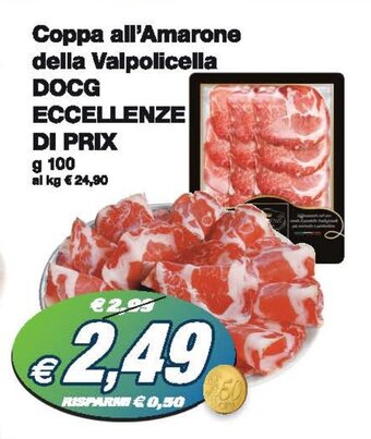 Prix Quality Coppa all'Amarone della Valpolicella DOCG ECCELLENZE DI PRIX g 100 offerta