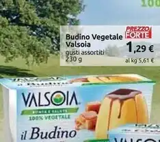 Carrefour Iper Valsoia budino vegetale offerta