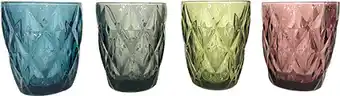 MD Discount 4 bicchieri 4 diversi colori  ml 250 md casa offerta