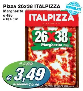 Prix Quality Pizza 26x38 ITALPIZZA Margherita g 485 offerta