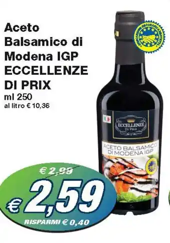 Prix Quality Aceto Balsamico di Modena IGP ECCELLENZE DI PRIX ml 250 offerta