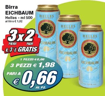 Prix Quality Birra EICHBAUM Helles - ml 500 offerta