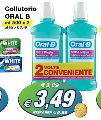 Prix Quality Collutorio ORAL B ml 500 x 2 offerta