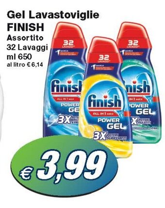 Prix Quality Gel Lavastoviglie FINISH Assortito 32 Lavaggi ml 650 offerta