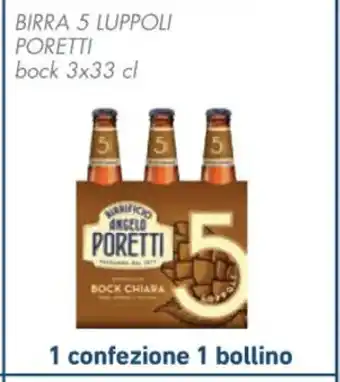 Spazio Conad BIRRA 5 LUPPOLI PORETTI bock 3x33 cl offerta