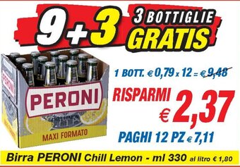 Prix Quality Birra PERONI Chill Lemon - ml 330 offerta