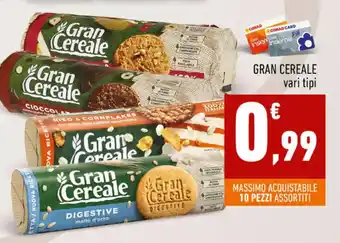 Conad GRAN CEREALE vari tipi offerta