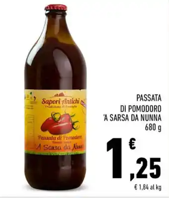 Conad PASSATA DI POMODORO 'A SARSA DA NUNNA 680 g offerta