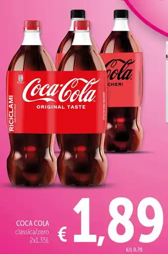 Spazio Conad COCA COLA classical/zero 2x1,35 L offerta